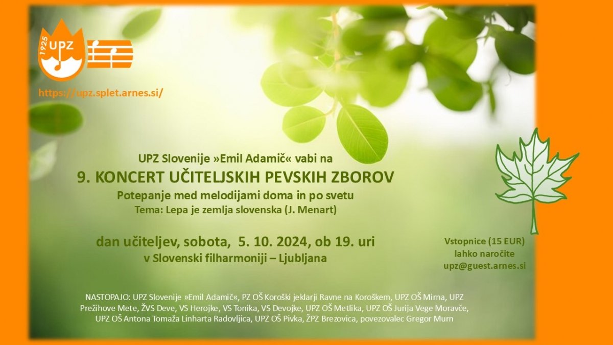 Koncert ob svetovnem dnevu učiteljev