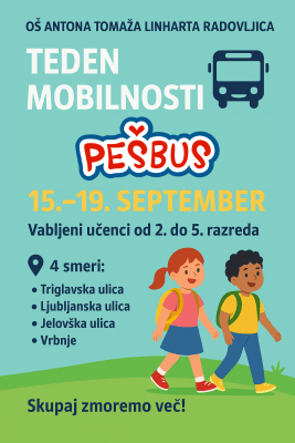 Evropski teden mobilnosti: »vozimo« se s Pešbusom  slika 2