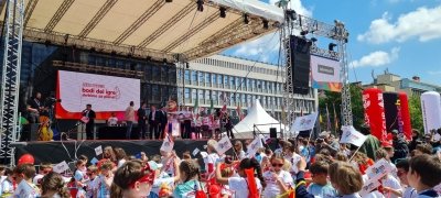 Živahno na slovesni otvoritvi Športnih iger mladih v Ljubljani  slika 12
