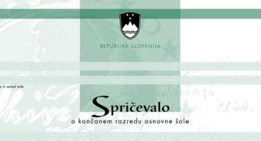 Prevzem spričeval po zaključku šolskega leta