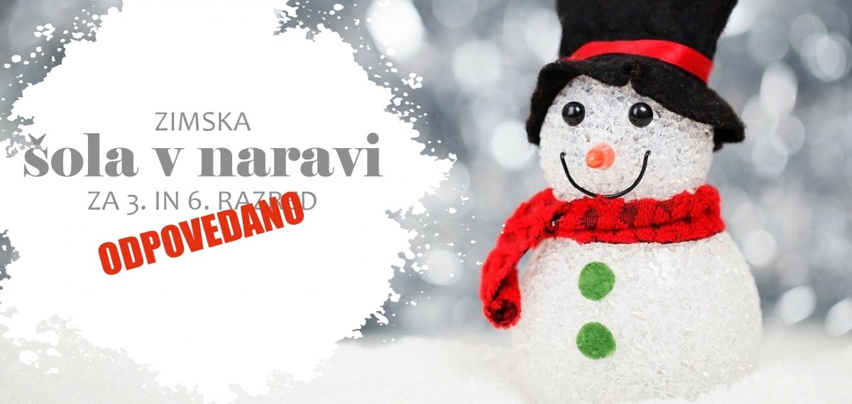 Odpoved šole v naravi za 3. in 6. razred