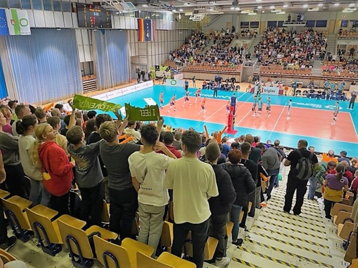 Na odbojkarski tekmi Lige prvakov