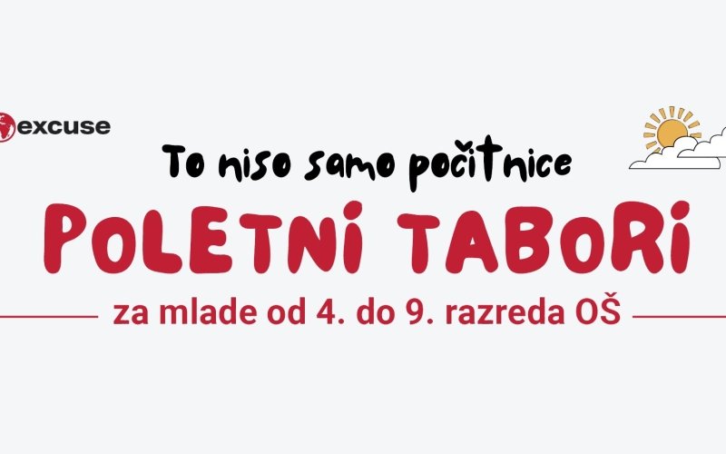 Poletni tabori No Excuse 2026