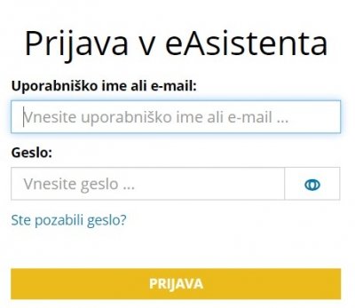 Videokonferenca za starše - prijava v eAsistenta in izbira izbirnih predmetov za otroka slika 1