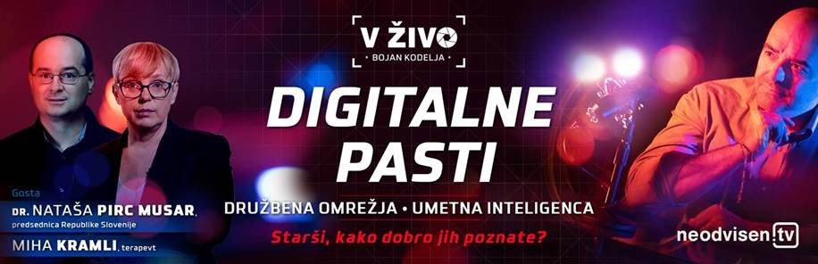 V živo (Neodvisen TV): Digitalne pasti - družbena omrežja in umetna inteligenca