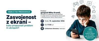 Predavanje Miha Kramlija: Zasvojenost z ekrani – kako prepoznati problem in ukrepati? slika 1