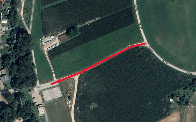 Popolna zapora ceste med naseljema Vrbnje in Gorica - podaljšanje